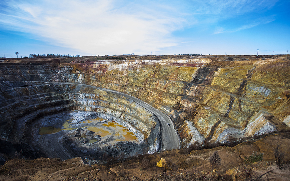 Gold mining site destruction